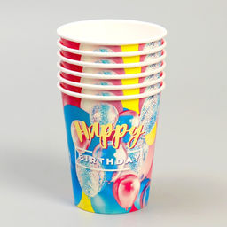 Набор бумажной посуды Happy Birthday - Страна карнавалия фото 4