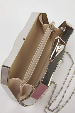 Metalik Alt?n Uc Boyutlu Abiye Kad?n S?k Mini Boy Clutch El Cantas? TAKSS25OC00064 - Trendyolmilla фото 12