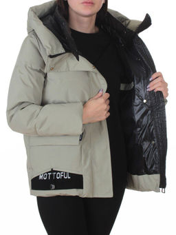 PE23-2 OLIVE Куртка зимняя женская оверсайз (150 гр. холлофайбер)