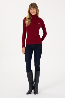 Kad_n Bordo Sweatshirt Sepette S_rpriz _ndirim