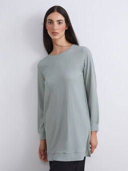 Bisiklet Yaka Dokulu Kad?n Tunik