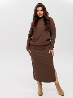 Костюм женский К-242 (лапша Софт г/к) Темно-серый - Elenatex фото 23