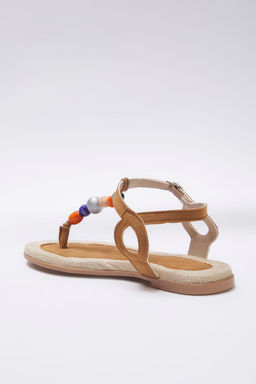 Trendyol Shoes Kahverengi Boncuk Detayl? Kad?n Parmak Aras? Sandalet TAKSS25SD00029 - Trendyolmilla фото 7