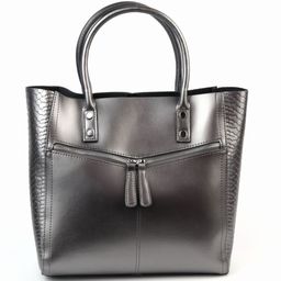 Женская кожаная сумка 9145-220 Пеарл Блек - Cidirro фото 2