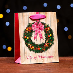 Цена за 12 шт. Пакет ламинированный Новогодний венок 11,5 х 14,5 х 6 см - Simaland фото 5