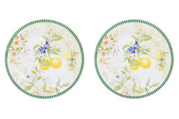 Набор тарелок 2 пр. 26*26*2 см Лимоны NEW BONE CHINA
