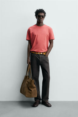 CAMISETA MEDIUM WEIGHT B?SICA /02 / Coral rojo