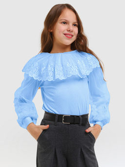 Блузка для девочек - Синий мир фото 2