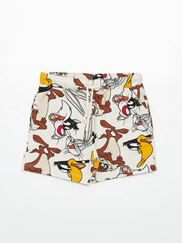 Beli Lastikli Bugs Bunny Bask?l? Erkek Bebek ?ort