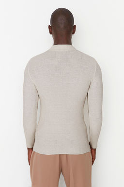 TRENDYOL MAN Ekru Slim Fit Pamuklu Yar?m Bal?kc? Yaka Fitilli Orgu Kazak TMNAW21KZ0568 - Trendyolmilla фото 74