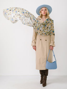 Большой, мягкий, тонкий и очень нежный двусторонний палантин с рисунком в стиле арт-деко - Tantino фото 5