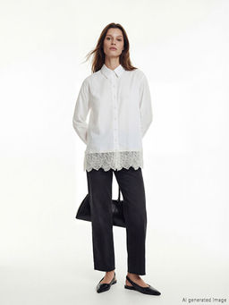 Dantel Detayl? Kad?n G?mlek Tunik