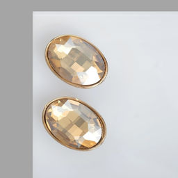 Клипсы для ушей QF «Вечеринка», овалы, цвет золото