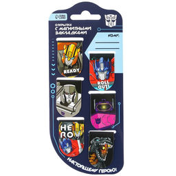 Магнитные закладки для книг, 6 шт. на открытке «Трансформеры», Transformers