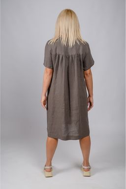 Комфортное платье на любую фигуру 100% лен Бобр - Новый лен фото 3