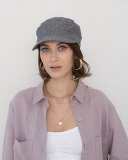 Головной убор из льна ГУ21 елочка