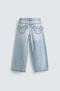 LOOSE FIT JEANS WITH MICKEY SILHOUETTE PATCH HARRY LAMBERT FOR ZARA X DISNEY  фото 2