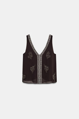 EMBROIDERED TOP ZW COLLECTION LIMITED EDITION - Zara фото 5