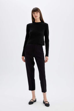 Свитер премиум-класса стандартной посадки с круглым вырезом - Defacto фото 2