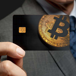 Наклейка на банковскую карту "Биткоин", 2 стороны. 9046732