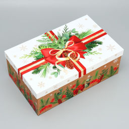 Набор новогодних подарочных коробок 15 в 1 С Новым годом!, 12?7?4 см - 46.5?30?17.5 см