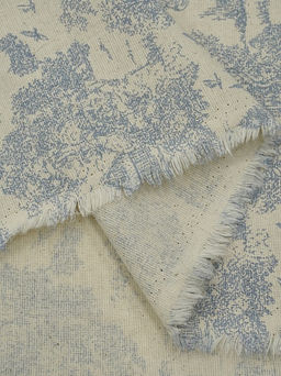 Хлопколен Туаль де Жуи - прованс цв.джинс (на суровом), ш.1.4м, лен-15%, хл-85%, 125гр/м.кв - Купава фото 7