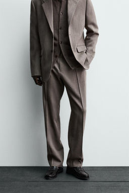 100% WOOL SUIT TROUSERS - Zara фото 3