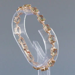 Султанит, браслет Джейни, покрытие под золото, длина 17.5см - Agat77 фото 2