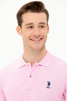 Мужская светло-розовая базовая футболка - U.s. polo assn фото 17