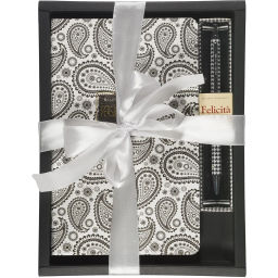 Ежедневник недатированный А5 Black&White Вост.мот,мет.ручка,наб 3-743/02-5