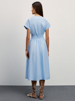 Платье миди с резинкой на талии / Zarina  фото 5