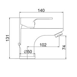 Смеситель для раковины Accoona A9067G, однорычажный, силумин, белый