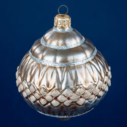 Елочная игрушка фигурка стеклянная Фонарик ажурный-1 д7,8см, h10,3см, ручная художественная роспись, подарочная упаковка (Россия) - Домашняя мода фото 2