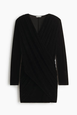 Minivestido drapeado en velour