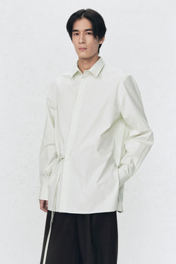 CAMISA POPEL?N LAZO SOSHIOTSUKI X ZARA / Verde claro