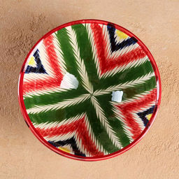 Бульонница узбекская Риштанская Керамика «Атлас», 500 мл, d=15 см, разноцветная