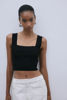 Top de tirantes cropped - H&m фото 2