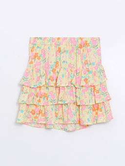 Beli Lastikli ?i?ekli K?z ?ocuk Etek - Waikiki фото 2