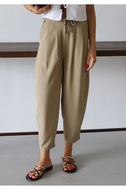 Ac?k Haki Salvar/Harem Bagc?kl? Pantolon TWOSS25PL00126