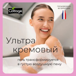 COTTAGE Молочко для душа увлажняющее ЗЕФИР, 250 мл  фото 11