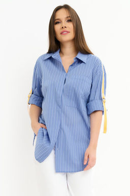 Рубашка Magia mody 2259 голубой в полоску