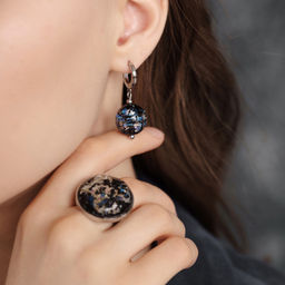 Серьги из муранского стекла NEMESIS LS3357