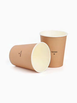 Стаканы одноразовые бумажные для кофе «Теплее», цвет бежевый, 10 шт., 250 мл
