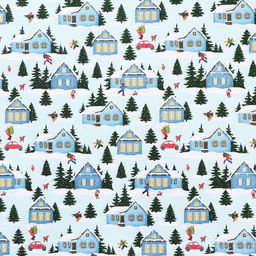 Цена за 10 шт. Бумага упаковочная крафтовая «Новогоднее утро», 50×70 см