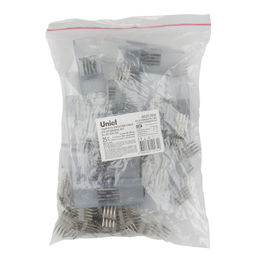 UTC-K-14/N22 CLEAR 025 POLYBAG Соединитель контактный прямой для светодиодных лент ULS-N22 RGB NEON 220В, 8x16мм, 4 контакта.Цвет прозрачный. 25 штук в пакете. TM Uniel