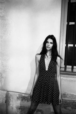 POLKA DOT HALTER SHORT DRESS - Zara фото 2