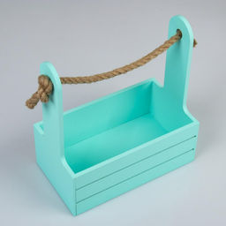 Набор кашпо деревянных 2 в 1 (251530; 211223 см) Dear, ручка канат, мята - Дарим красиво фото 3