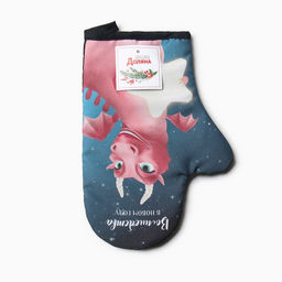 Варежка-прихватка Доляна Звёздный час 20х28 см, 35% хл, 65% пэ, ватин 250 г/м2  фото 4