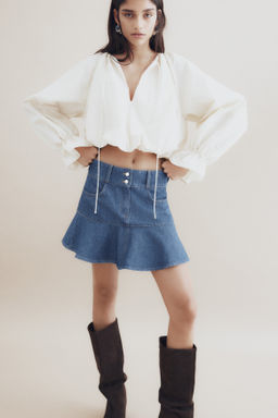Minifalda denim con volante - H&m фото 2