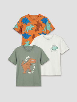 Dinozor Bask?l? Erkek ?ocuk Ti??rt 3l?